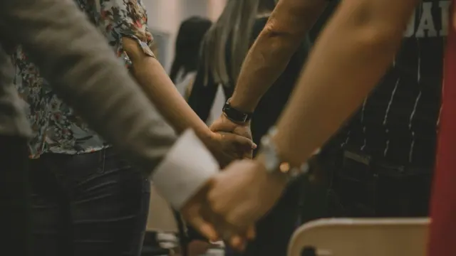People holding hands