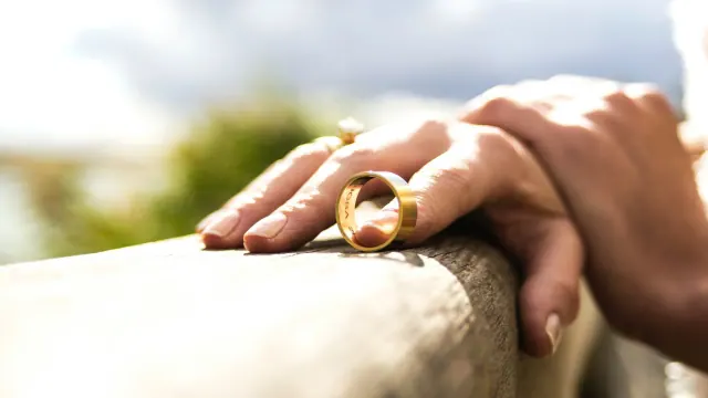 Hands and a wedding ring