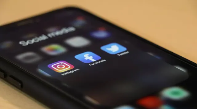 Social-media apps on a phone