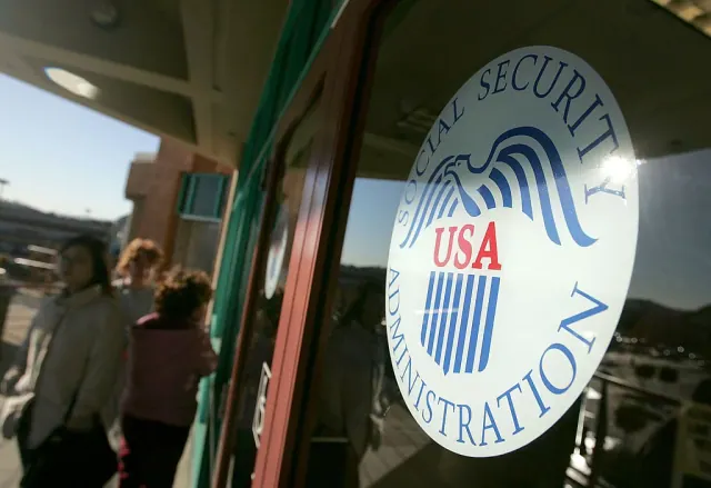 Social Security office entrance and agency sign