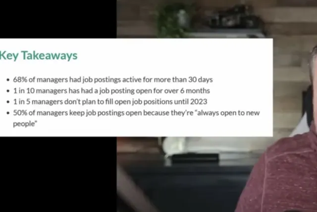 An archival screenshot summarizing a hiring survey