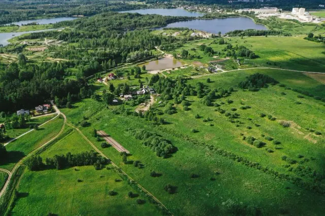 Farmland seen from above
