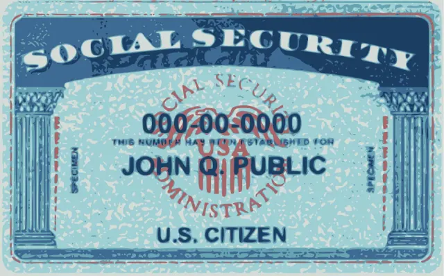 A sample of a Social Security card