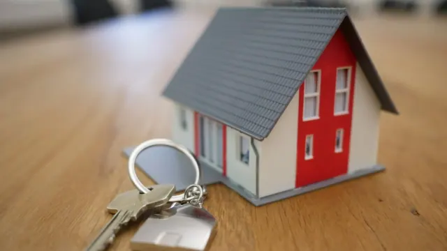 A model house and keys