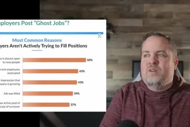 An archival screenshot about ghost job listings