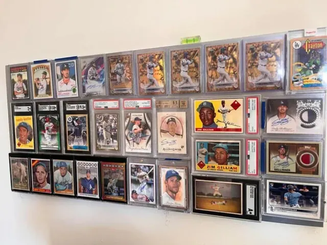 Framed collection of baseball cards
