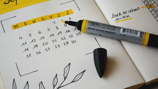 A calendar and travel-planning documents